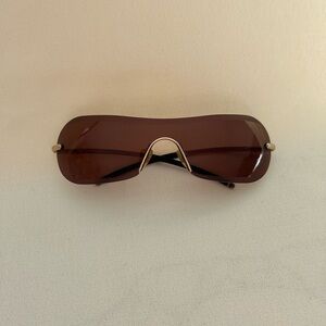 Vintage y2k Giorgio Armani sunglasses purple tinted lenses with gold hardware